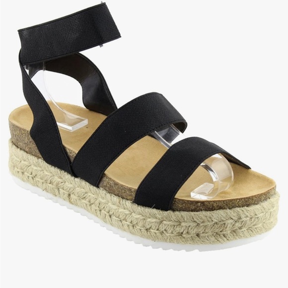 Nature Breeze Shoes - Nature breeze women’s elastic straps platform sandals